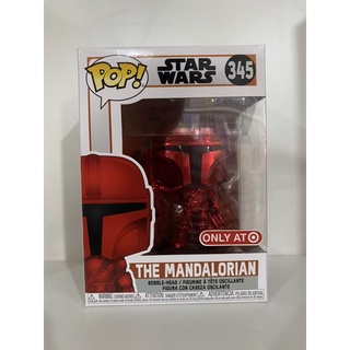 Funko Pop The Mandalorian Red Chrome Star Wars Exclusive  345