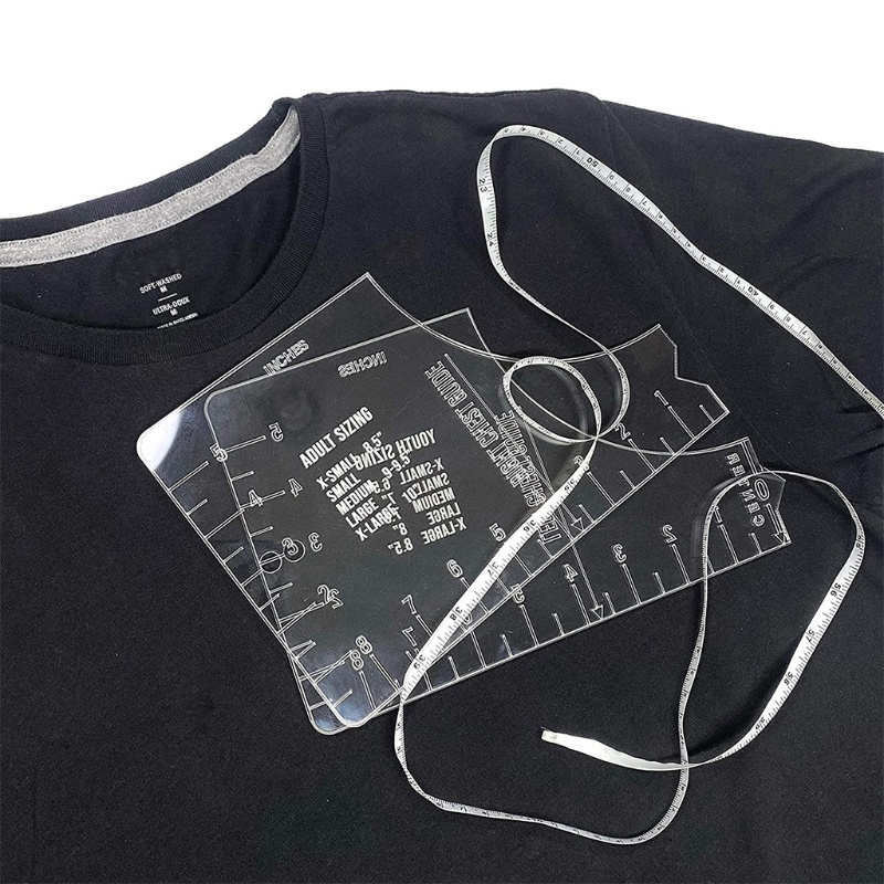 Noe โปร่งใสเสื้อยืดไม้บรรทัดท่องเที่ยว Center Designs ชุดสําหรับเสื้อผ้าด้านหน้าด้านหลัง V คอ DIY แม