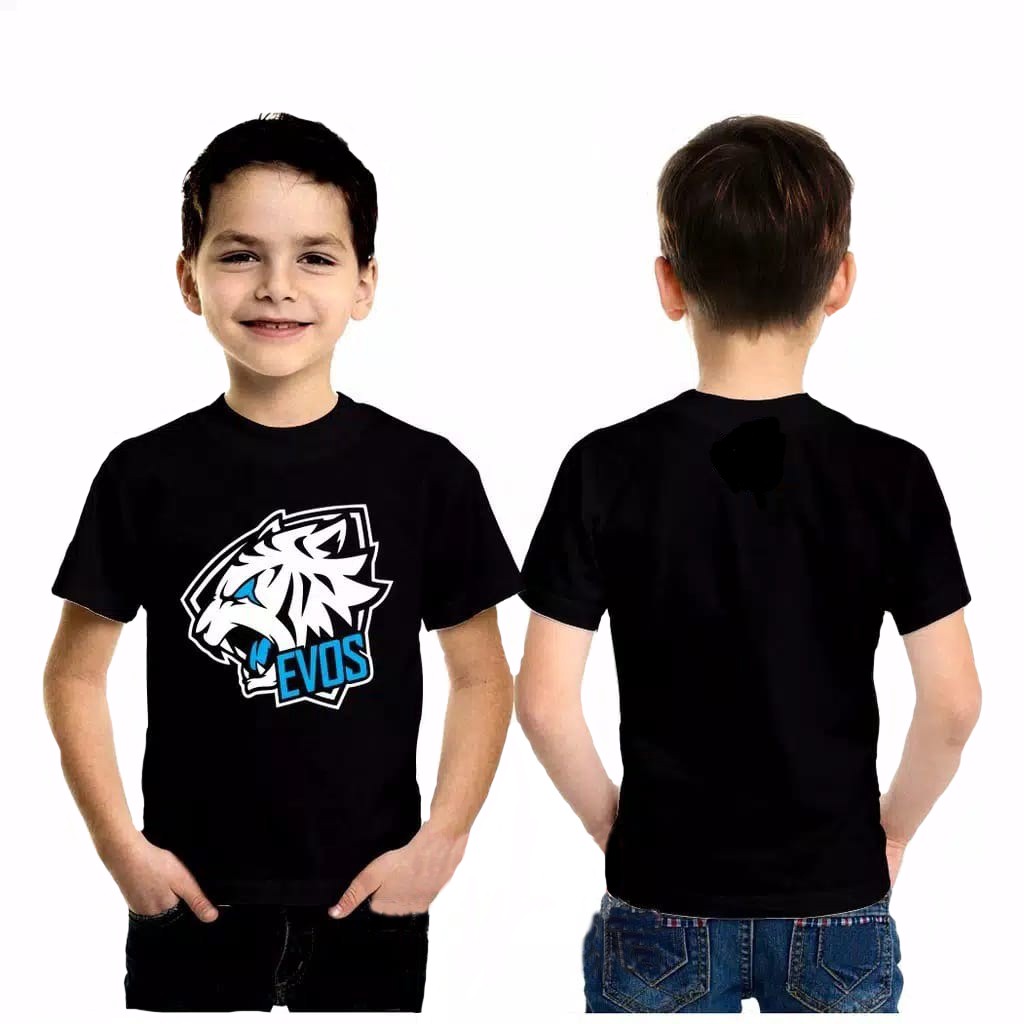 เสื้อ FF สําหรับเด็กผู้ชาย เสื้อยืด FF Evos อายุ 6-12 ปี