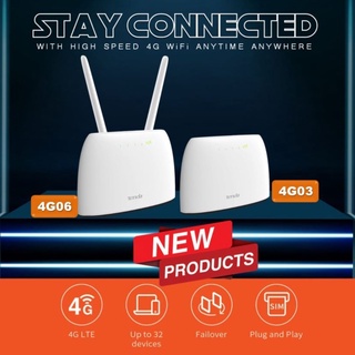 Tenda เราเตอร์ใส่ซิม ราคาโดน 4G06 N300Mbps Wireless 4G LTE Router/รองรับอุปกรณ์สูงสุด 32 ตัว