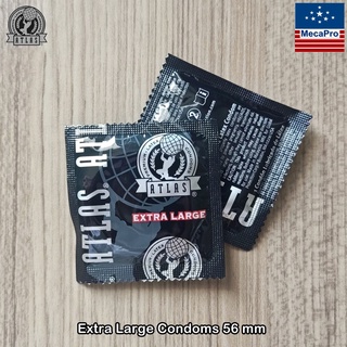 Atlas® Extra Large Premium Lubricated Latex Condoms 5, 10 or 20 pieces 56 mm ถุงยางอนามัยขนาดใหญ่พิเศษ รูปทรงมาตรฐาน