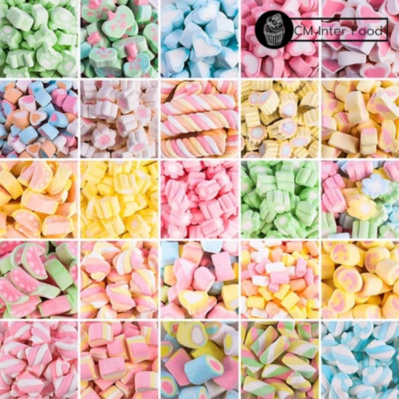 มาชเมลโล่ เยลลี่ เม็ดสีตกแต่งเค้ก เยลลี่ตกแต่ง มาชเมลโล่แต่งหน้าขนม (200กและ150) แล้วแต่แบบ