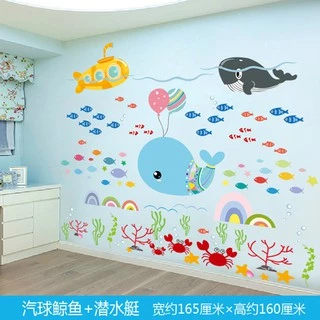 【wuxiang】ห้องรับเลี้ยงสัตว์น้ําตกแต่งด้วยสติ๊กเกอร์ติดผนัง