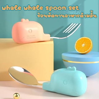 New!! ช้อนหัดทานด้ามสั้น จับถนัดมือ ช้อนฝึกทานข้าว สแตนเลสแท้ไม่เป็นสนิม