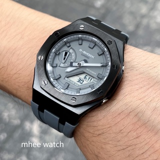 G-Shock AP Style GA-2110ET-8 Modding Lambogini Grey Gen3 Rubber with Black Buckle Lock