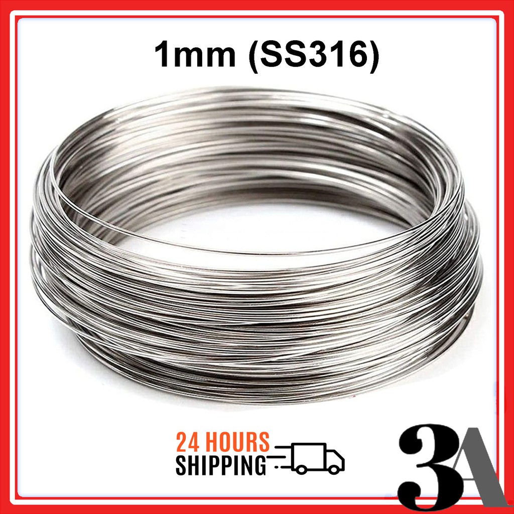 SS 316 สแตนเลสสตีลเดี่ยว Strand SS316 Tie Wire นุ่ม 1 มม. เส้นผ่านศูนย์กลาง SUS ผู้ผลิต