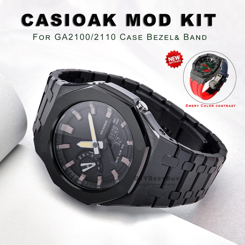 Casioak Ga2100 Mod Kit Gen3 Gen4 Metal Stainless Steel Case Band Modified Watch Strap Case For G 7801