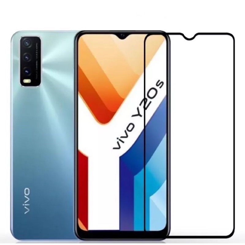 ฟิล์มกระจกนิรภัย Vivo Y20 ฟิล์มกระจกวีโว่ ฟิล์มกระจกเต็มจอ ขอบดำ ฟิล์มกันกระแทก Tempered Glass vivo 