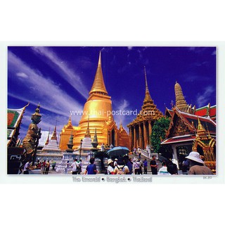 BK89 Postcard โปสการ์ด สถานที่ท่องเที่ยว ประเทศไทย พระบรมหาราชวัง กรุงเทพมหานคร