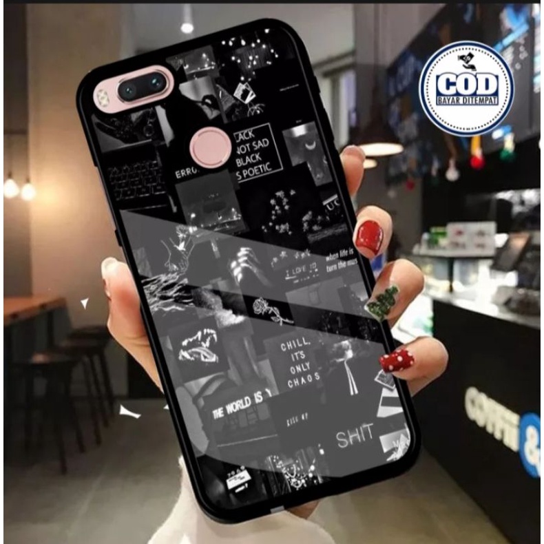 Umws store เคสโทรศัพท์มือถือ สีดํามันวาว สําหรับ xiomi Mi A1