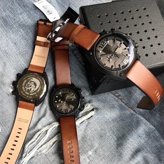 (สด-ผ่อน)🎗แท้100% Diesel Mens Overflow Analog Display Quartz Movement Brown Watch