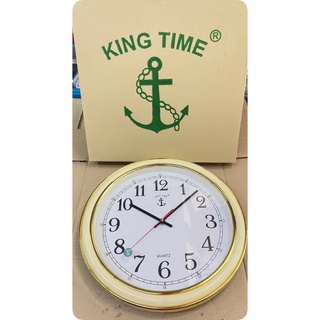 นาฬิกาแขวน ตราสมอ King Time 14 นิ้ว รุ่น( แบบเดินเรียบ )