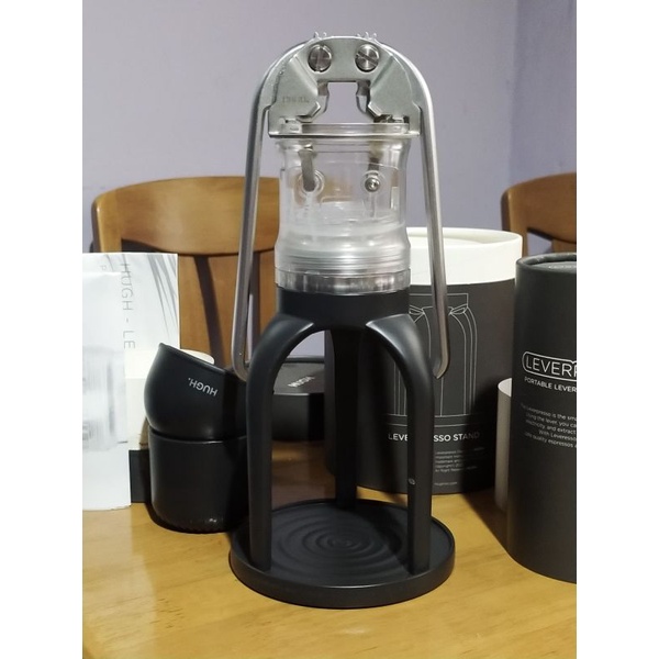 เครื่องทำกาแฟ espresso HUGH Leverpresso พร้อมขาตั้งแท้