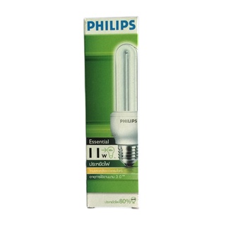 Philips Essential หลอดประหยัด รูปตะเกียบ 2U 11W  ขั้วเกลียว E27 แสง Day Light