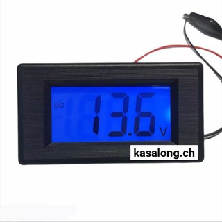 โวลท์มิเตอร์4-30 โวลท์ 2 สาย จอ LCD ไฟแบ๊คไลท์สีฟ้า จอใหญ่ ต่อใช้งานง่าย DC voltmeter