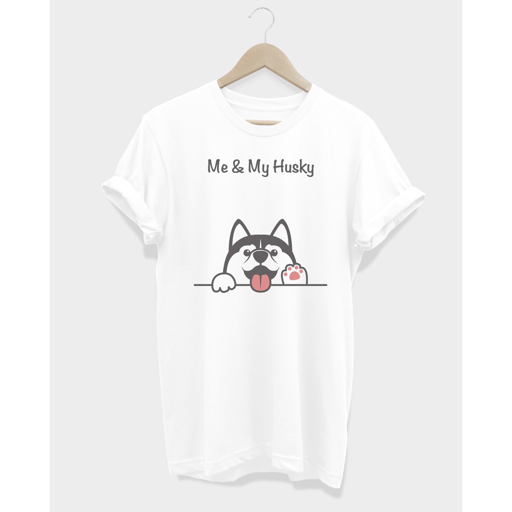 เสื้อยืดลายหมา ไซบีเรียน ฮัสกี้ Me & My Husky T-Shirt