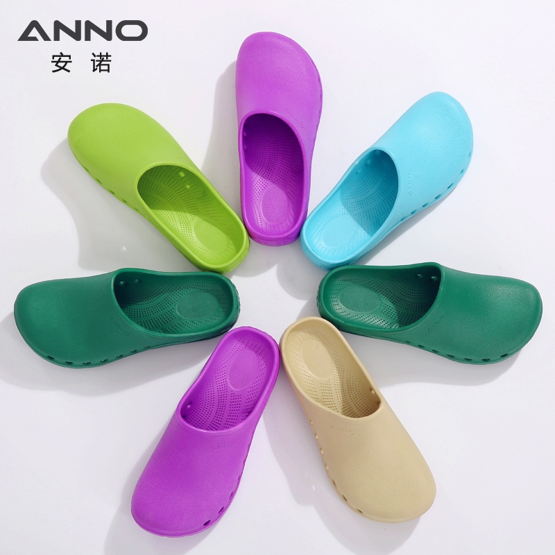 ANNO EVA รองเท้าแตะผ่าตัดนุ่มโรงพยาบาลรองเท้าทางการแพทย์ฤดูร้อนพยาบาล Mules Salon ทนทํางาน Clogs หมออ่างล้างจานชุดสําหรับยืนยาว ANE1302