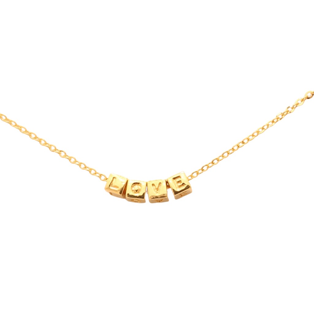 Taka jewellery สร้อยคอทองคำ916 Love