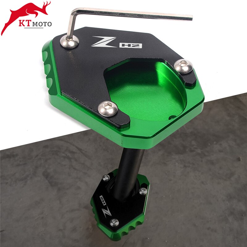 สําหรับ KAWASAKI Z H2 ZH2 Zh2 2019-2024 รถจักรยานยนต์ CNC คุณภาพสูง Kickstand ขาตั้ง Extension Pad แ