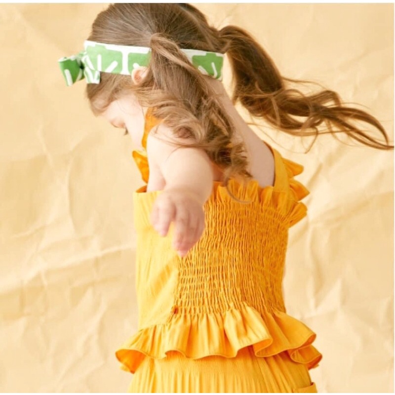 เสื้อคล้องคอสีเหลืองผลิตในเกาหลีสําหรับเด็กผู้หญิง อืม020