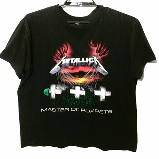 เสื้อยืด พิมพ์ลาย Metallica Master Of Puppets สีดํา ขนาดใหญ่ เหมาะกับของขวัญฮาโลวีน สไตล์โกธิค แฟชั่นฤดูร้อนสามารถปรับแต