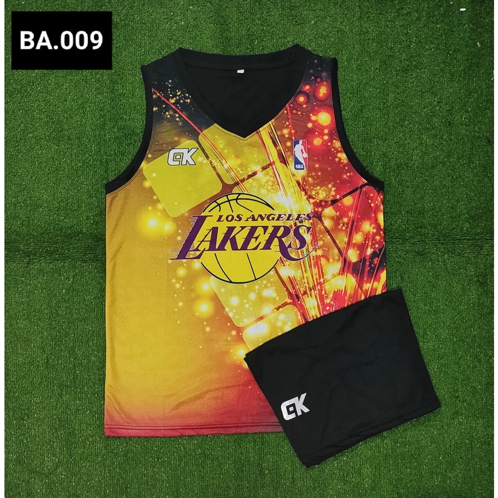 BA.009 LOS ANGELOS LAKERS BASKETBALL JERSEY SET Mens BASKETBALL SPORTS T-SHIRT