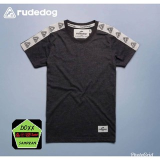 rudedog เสื้อคอกลม  ชาย หญิง  รุ่น RD stamp  สี ทอปดำ