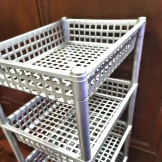 ชั้นวางของพลาสติก​4ชั้น​​ สีเงิน แยกชั้นได้ ขนาด​ 30x40x72cm.(มีห่อกันกระแทก)​