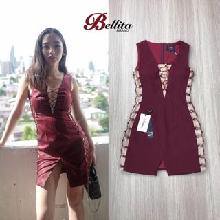 Dress สีแดง burgundyy