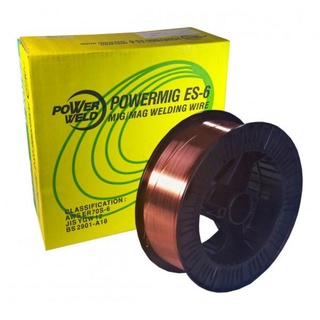 ลวดเชื่อมมิก CO2 POWERWELD ES6 ขนาด 1.2mm. บรรจุม้วน 15KG