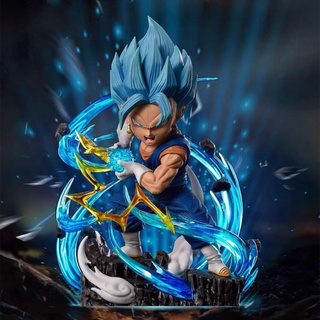 โมเดลฟิกเกอร์ Dragon Ball WCF Blue Hair Vegetto Combined Vapor Wave Q-type ขนาด 9 ซม.