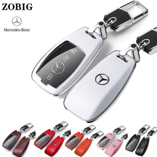 Zobig เคสกุญแจรีโมทรถยนต์ แบบหนัง สําหรับ Mercedes Benz S E-Class A200 GLC AMG GLK CL SL