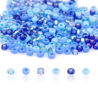 ลูกปัดแก้ว 2 มม. คละสี สําหรับทําเครื่องประดับ 3900 ชิ้น