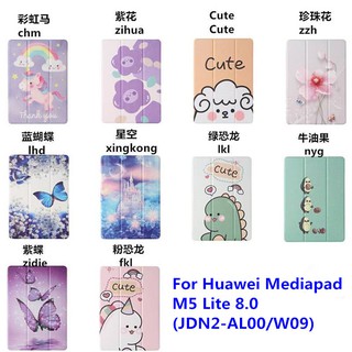 เคสหนัง Pu + Tpu แบบพลิกตั้งได้สําหรับ Huawei Mediapad M5 Lite 8 . 0 ( Jdn2 - Al00 / W09 )