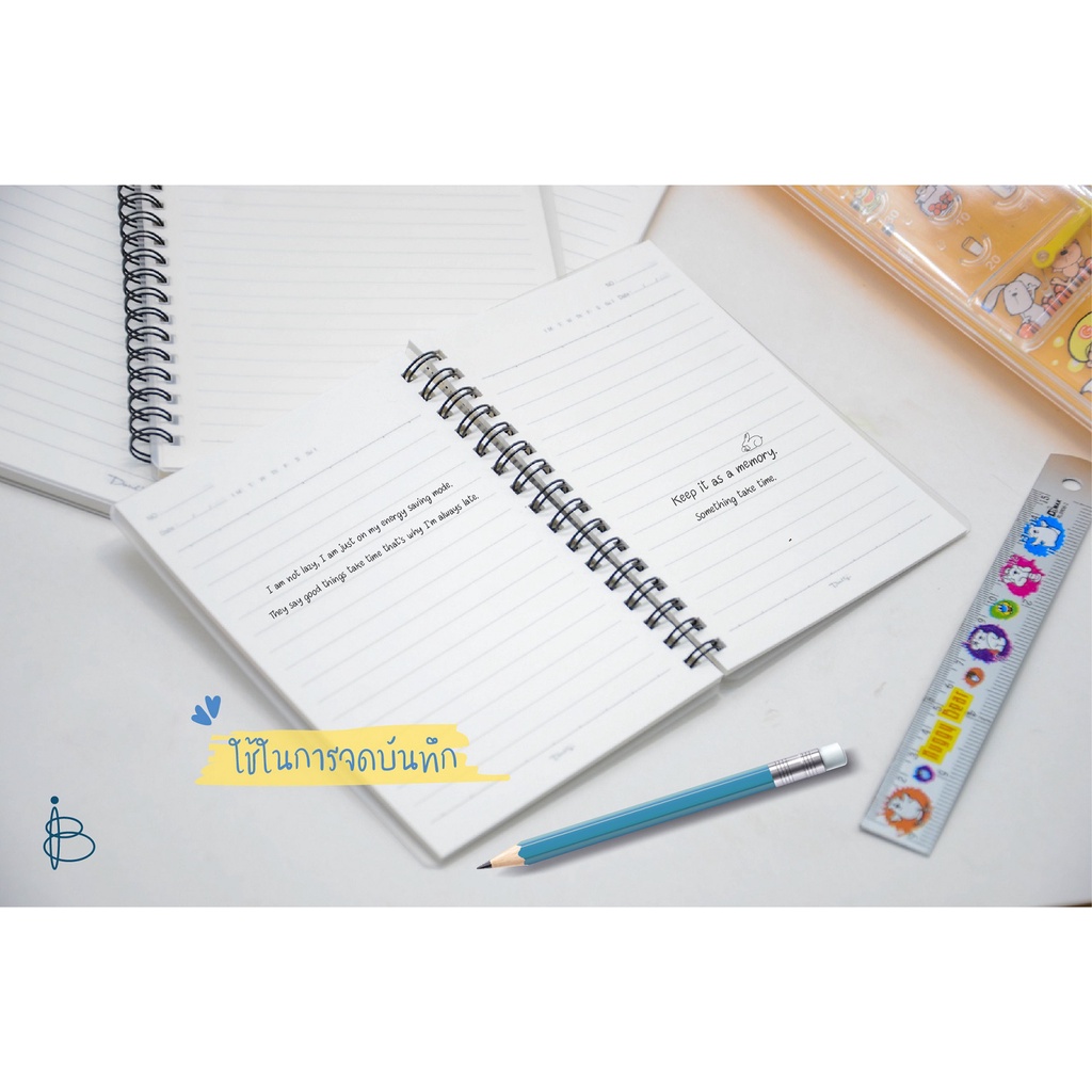สมุดโน้ต สมุดริมลวด สมุดสันห่วง สมุดปกใส— ขนาด A4/A6/B6 • มีเส้น • 70 แกรม จำนวน 50 แผ่น ราคา ถูกที่สุด ดีลบีเคเค แกลเลอรีภาพที่ 3