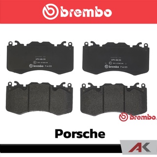 ผ้าเบรกหน้า Brembo โลว์-เมทัลลิก สำหรับ Porsche Range Rover 2009- III IV Sport  รหัสสินค้า P44 020B ผ้าเบรคเบรมโบ้