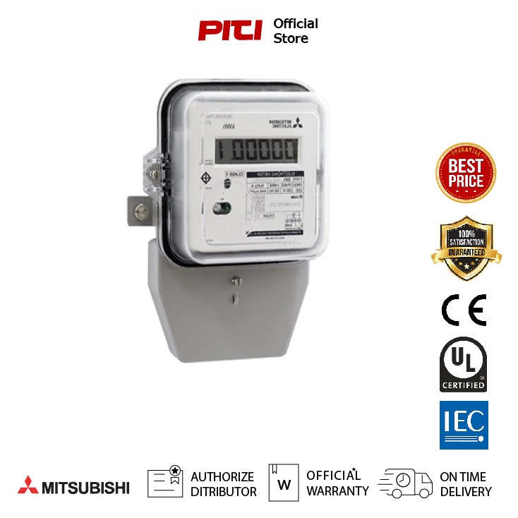 Mitsubishi มิเตอร์ไฟฟ้า รุ่น SX2-A30E 1P2W 5A(100A) 220V 1เฟส มิเตอร์อิเล็กทรอนิกส์ สแตนด์อโลน