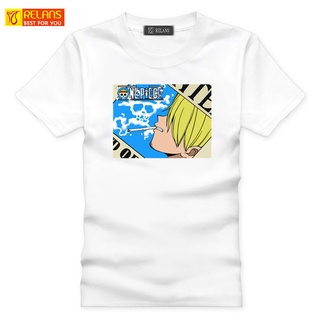 เสื้อผ้าผช951 เสื้อยืดแขนสั้น พิมพ์ลายการ์ตูนวันพีช Sanji Sanji สีขาว เข้ากับทุกการแต่งกาย สําหรับผู้ชายS-5XL