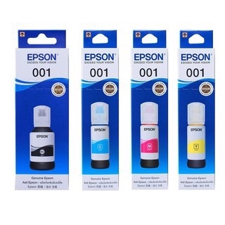 หมึก EPSON 001 ของแท้มีกล่อง T03Y100/ T03Y200/ T03Y300/ Y03Y400=4สี