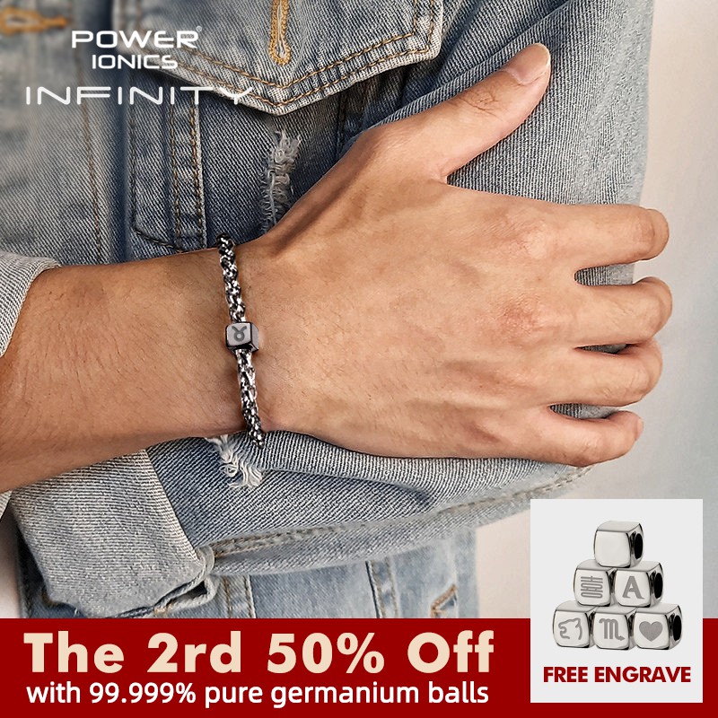 เครื่องประดับสร้อยข้อมือแฟชั่นผู้ชายผู้หญิง Power Ionics Infinity 99.999%