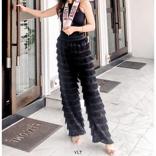 Lp043  Tassel pants black color