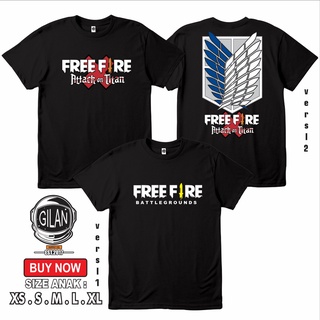 เสื้อยืด ลายอนิเมะ Free Fire Battleground Garena สําหรับเด็ก AOT ATTACK ON TITAN EREN - SAKAZUKI