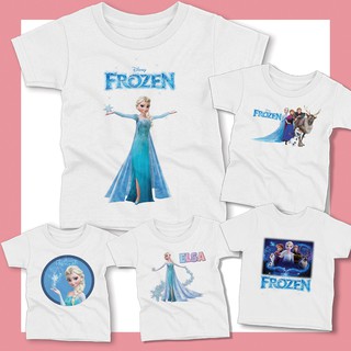 เสื้อเด็ก เสื้อยืดลายการ์ตูน frozen  เอลซ่า elsa สำหรับเด็ก