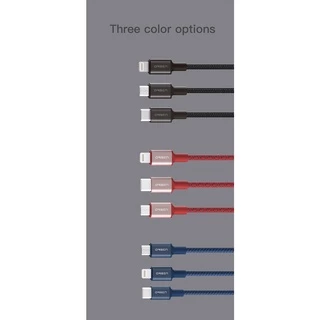 Orsen by Eloop S9 / S9L / S9M / S9C สายชาร์จไนลอน USB Data Cable 2.1A สายยาว 1 เมตร