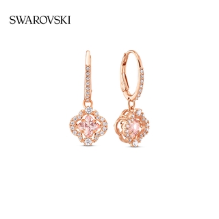 Swarovskis beating heart SPARKLING DANCE ต่างหูโคลเวอร์สี่ใบ ของขวัญสําหรับเด็กผู้หญิง