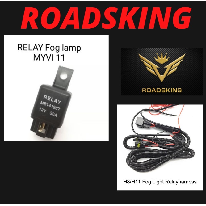 H11 MYVI WAJA MYVI VIVA EXORA WIRA AXIA PERSONA GEN2 VIOS CITY CAR 12V FOG โคมไฟซ็อกเก็ตสาย RELAY