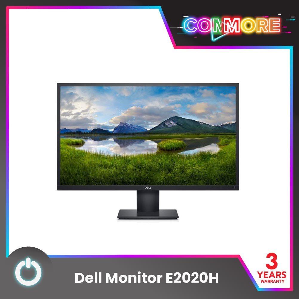 Dell Monitor E2020H, 19.5” (จอคอมพิวเตอร์) ความละเอียด 1600x900, TN, DP+VGA