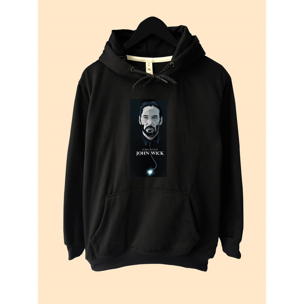 John Wick Keanu Reeves เสื้อแจ็คเก็ตจัมเปอร์มีฮู้ด