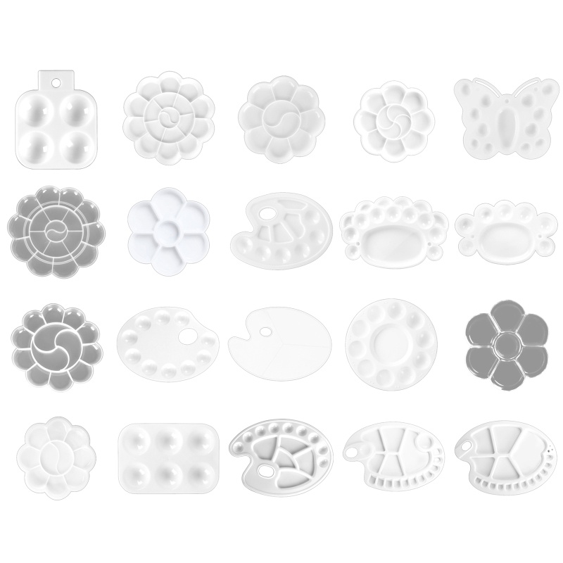 LA สี Palette ถาดผสมศิลปินผสมสีถาดสําหรับเด็กนักเรียนศิลปะหัตถกรรมโครงการสีน้ําน้ํามันอะคริลิคภาพวาด