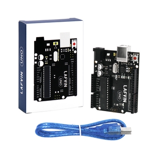 บอร์ด Lafvin Uno R3 Atmega328P Atmega16U2 พร้อมสาย Usb สําหรับ Arduino,มีเก็บเงินปลายทาง!